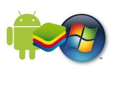 Logo Android à côté du logo Windows avec un émulateur