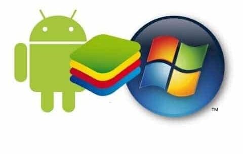 Logo Android à côté du logo Windows avec un émulateur