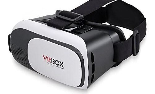 Casque de réalité virtuelle noir et blanc avec sangle réglable