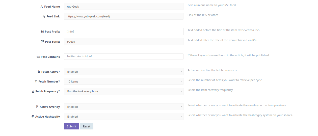 RSSFlare : publiez vos flux RSS sur les réseaux sociaux 6 RSSFlare : publiez vos flux RSS sur les réseaux sociaux