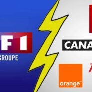 Logos de TF1, SFR, Canal+, Orange et Free