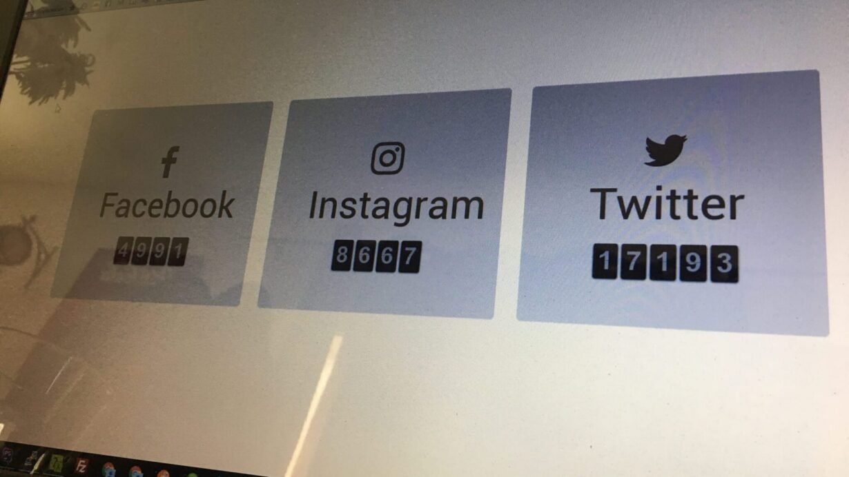 Compteur d'abonnés sur les réseaux sociaux Facebook, Instagram et Twitter