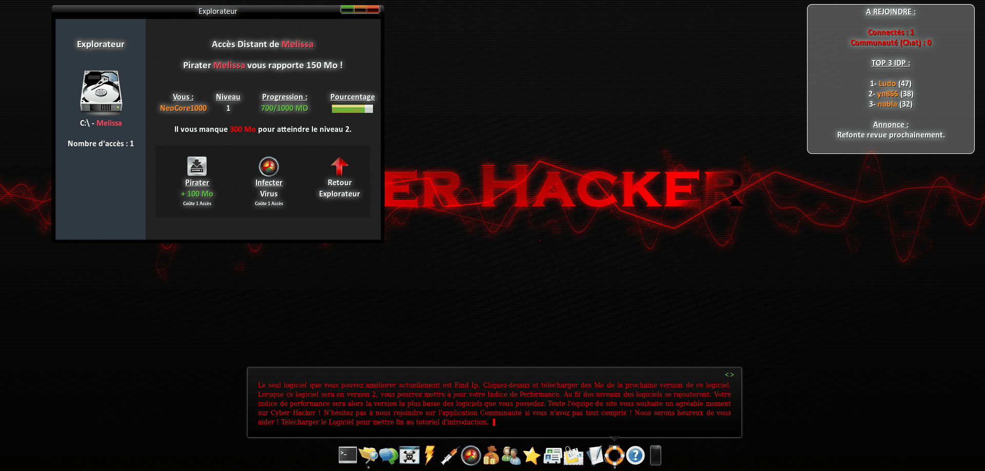 Cyber Hacker : un jeu de simulation de “hacking”