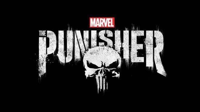 Logo de The Punisher avec crâne emblématique de Marvel