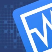 Icône de signal numérique blanc sur fond bleu