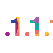 Visuel coloré du nombre 1.1.1.1 sur fond blanc