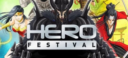 Affiche du Hero Festival avec des personnages de manga