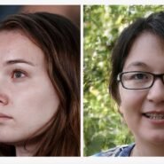 Deux femmes, l'une regardant au loin, l'autre souriante avec des lunettes