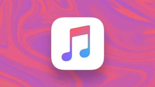 Icône d'application musicale sur fond rose et violet