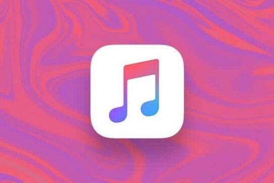 Icône d'application musicale sur fond rose et violet