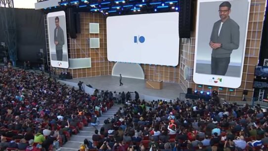 Conférence technologique avec une large audience