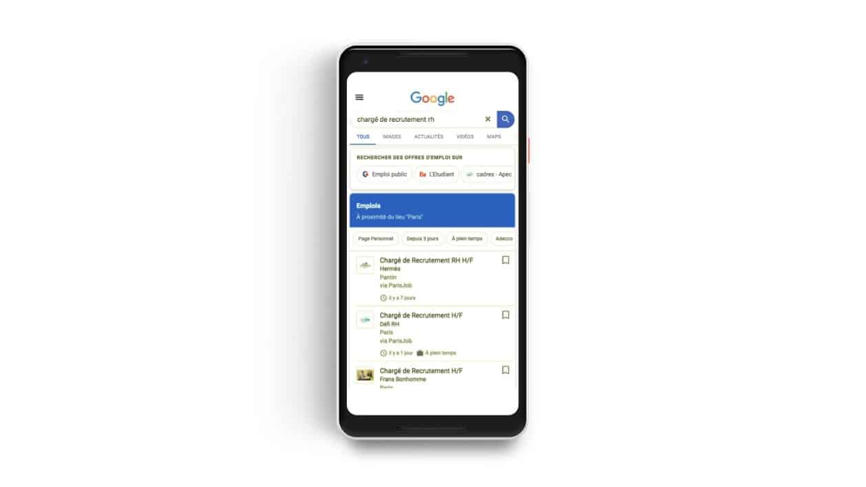 Google lance un outil de recherche d‘emploi