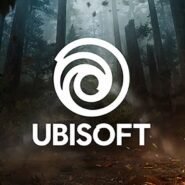 Logo Ubisoft sur un fond de forêt sombre et mystérieuse