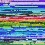 Image abstraite avec motifs pixélisés multicolores