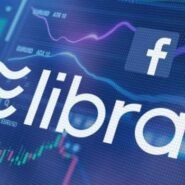 Logo de Libra avec graphiques boursiers en arrière-plan