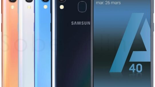 Smartphones Samsung Galaxy A40 en différentes couleurs