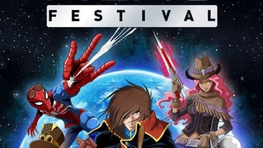 Affiche du Hero Festival avec divers personnages célèbres