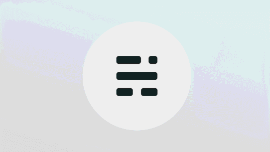 Logo noir minimaliste sur un cercle blanc