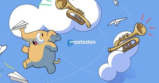 Illustration de Mastodon avec un éléphant et des avions en papier
