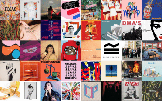 Mosaïque de couvertures d'albums musicaux divers