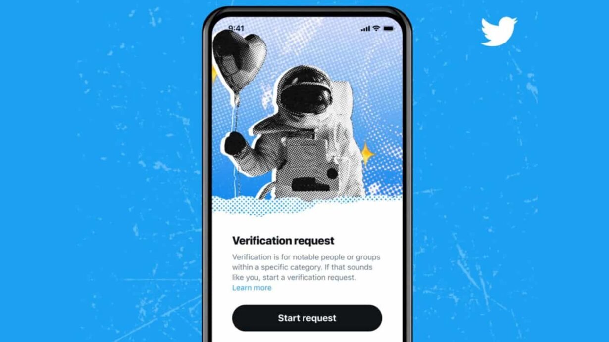 Écran de demande de vérification avec un astronaute