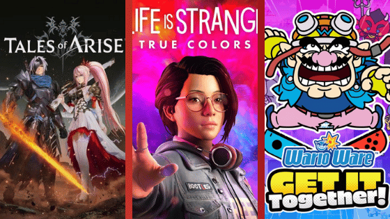 Affiches de Tales of Arise, Life is Strange et WarioWare