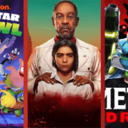 Affiche de trois jeux vidéo populaires