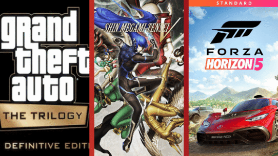 Covers de Grand Theft Auto, Shin Megami Tensei et Forza Horizon 5