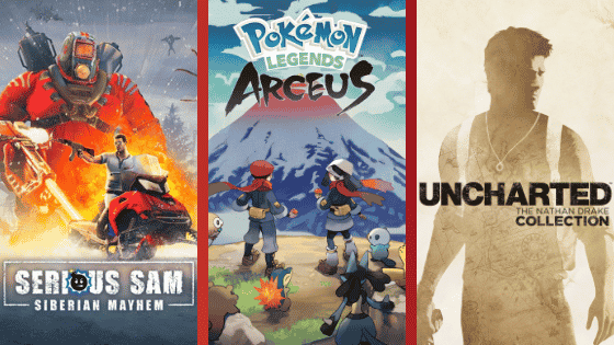 Serious Sam, Légendes Pokémon Arceus et Uncharted cette semaine