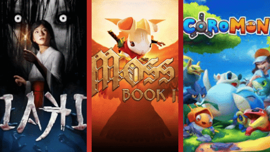 Trois couvertures de jeux vidéo alignées verticalement