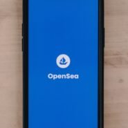 Écran d'accueil de l'application OpenSea sur un smartphone