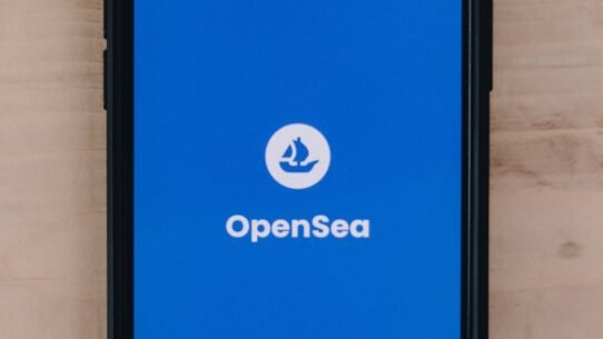 Écran d'accueil de l'application OpenSea sur un smartphone