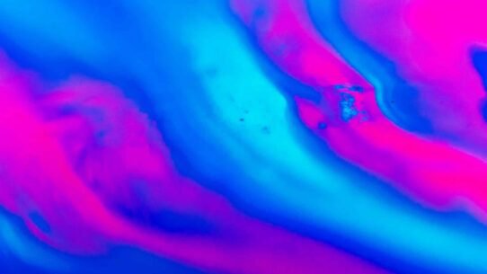 Abstrait de couleurs vives bleu et rose en mouvement fluide