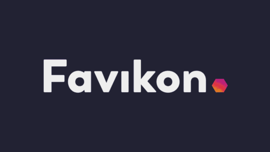 Logo de Favikon avec un fond bleu foncé