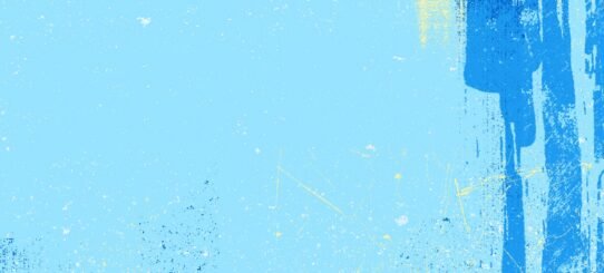 Fond abstrait bleu avec taches et lignes jaunes