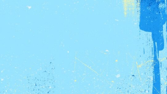 Fond abstrait bleu avec taches et lignes jaunes