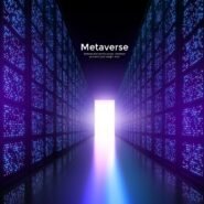 Couloir numérique avec lumière intense au fond