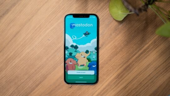 Écran d'accueil de l'application Mastodon sur un smartphone