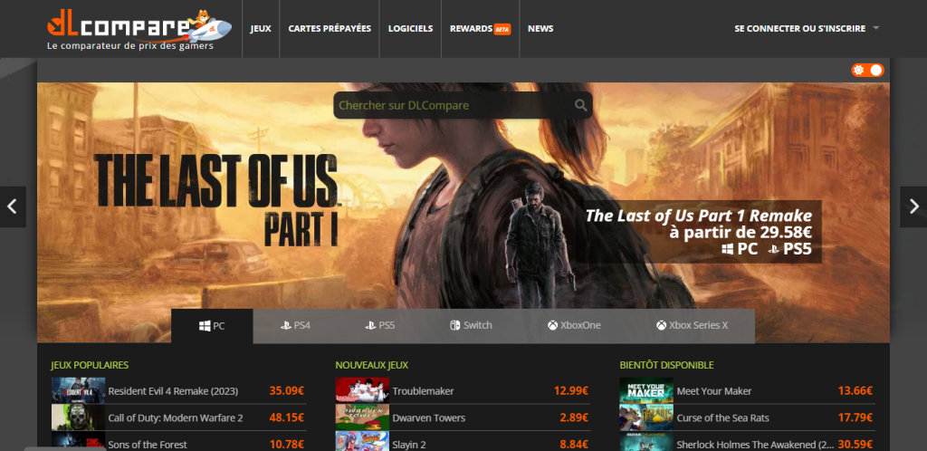 DL Compare - de cle pour les jeux PC