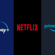 Logos de Disney+, Netflix et Prime Video