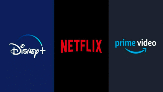 Logos de Disney+, Netflix et Prime Video