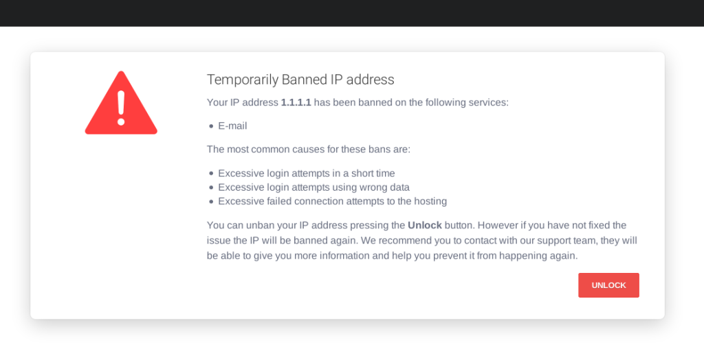 IP bloquée
