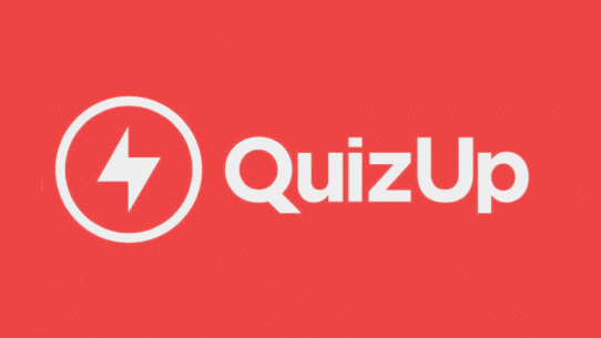Logo de QuizUp sur fond rouge