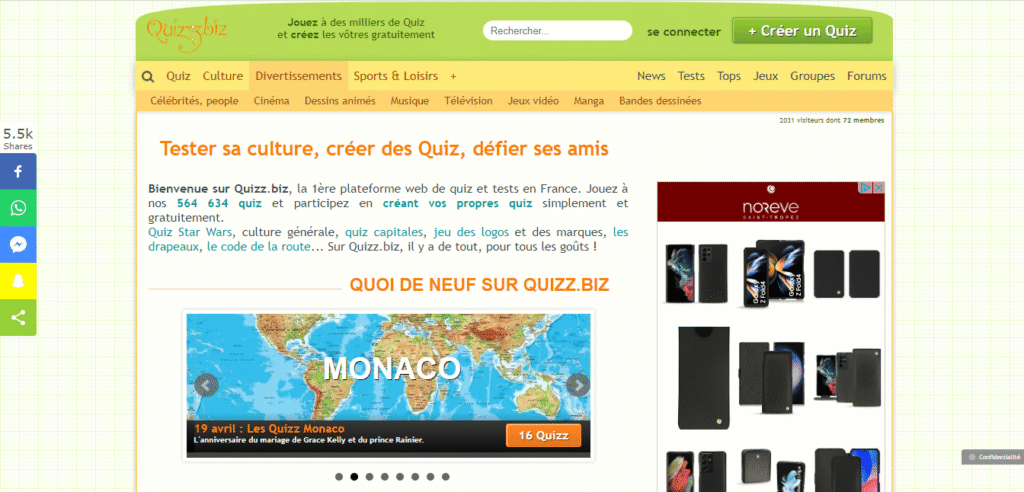 Quizz biz - Quizz en ligne gratuits