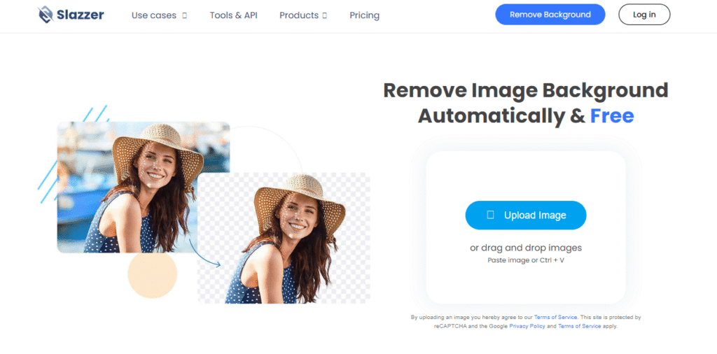 Slazzer - supprimer le fond d'une image en ligne