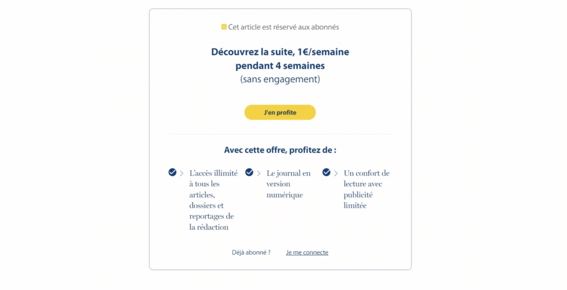 Paywall : comment lire un article réservé aux abonnés ? — YubiGeek