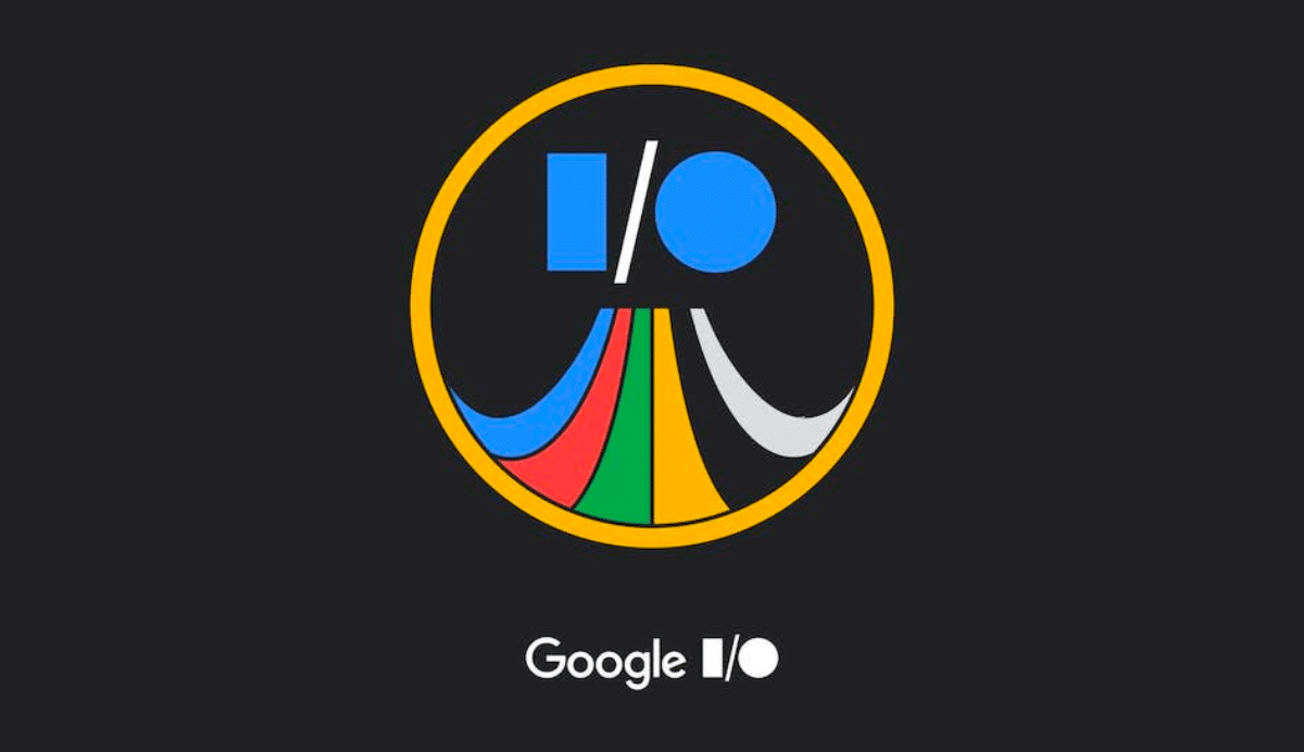 Logo multicolore de Google I/O sur fond noir