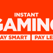 Logo Instant Gaming avec slogan Play Smart Pay Less