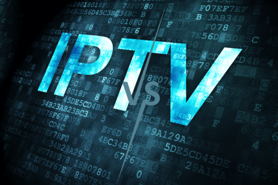 Illustration numérique montrant IPTV vs TV