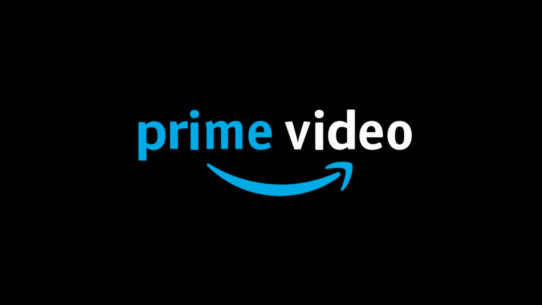 Logo de Prime Video sur fond noir